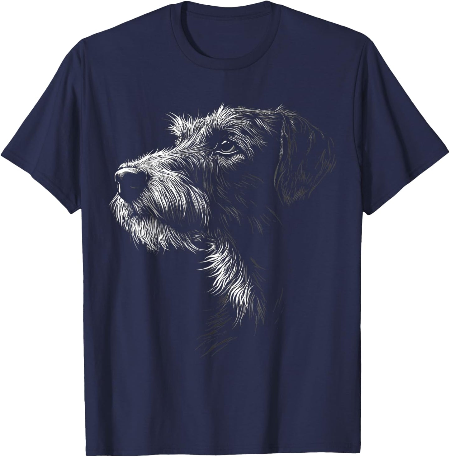Irish Wolfhound Dog Graphic Pet Art Irish Wolfhound T-Shirt - T-Shirt | Navy