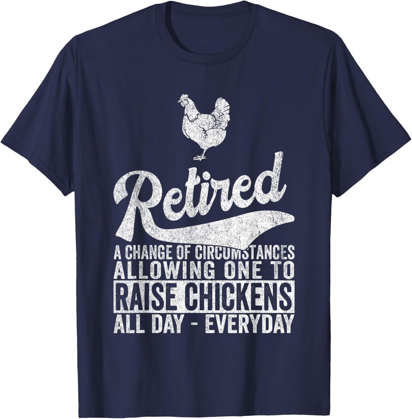 Funny Retired Definition Retirement Plan Raising Chickens T-Shirt - T-Shirt | Navy