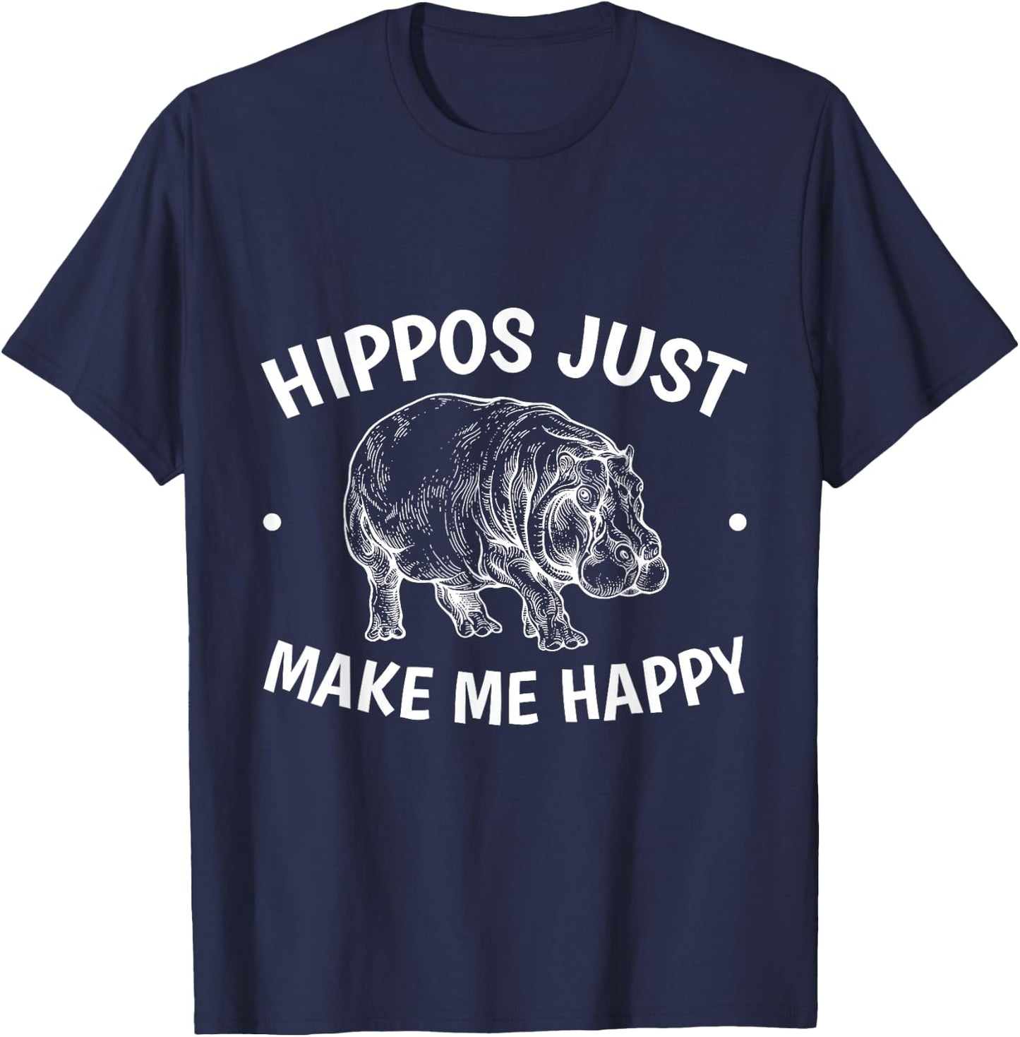 Hippopotamus Zoologists Animal Hippo Lovers Zoo Lovers T-Shirt - T-Shirt | Navy