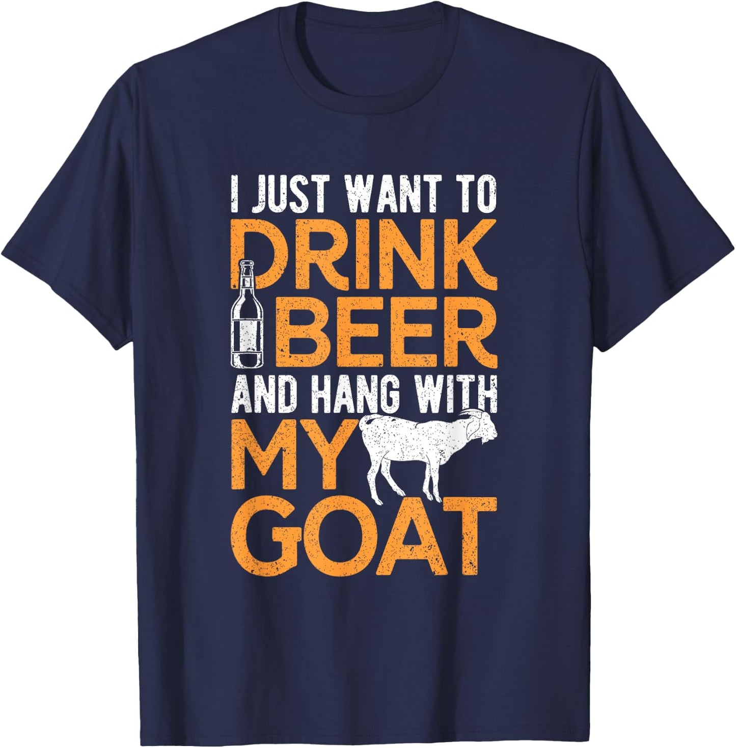 Hang With My Goat Dad Goat Father Goat Farmer Goat Owner T-Shirt - T-Shirt | Navy