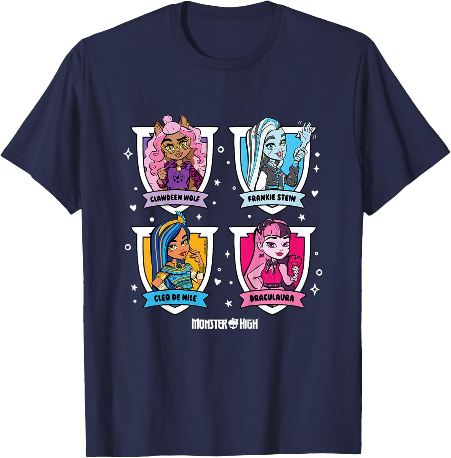 Kids Monster High - Student - Character Grid , black T-Shirt - T-Shirt | Navy