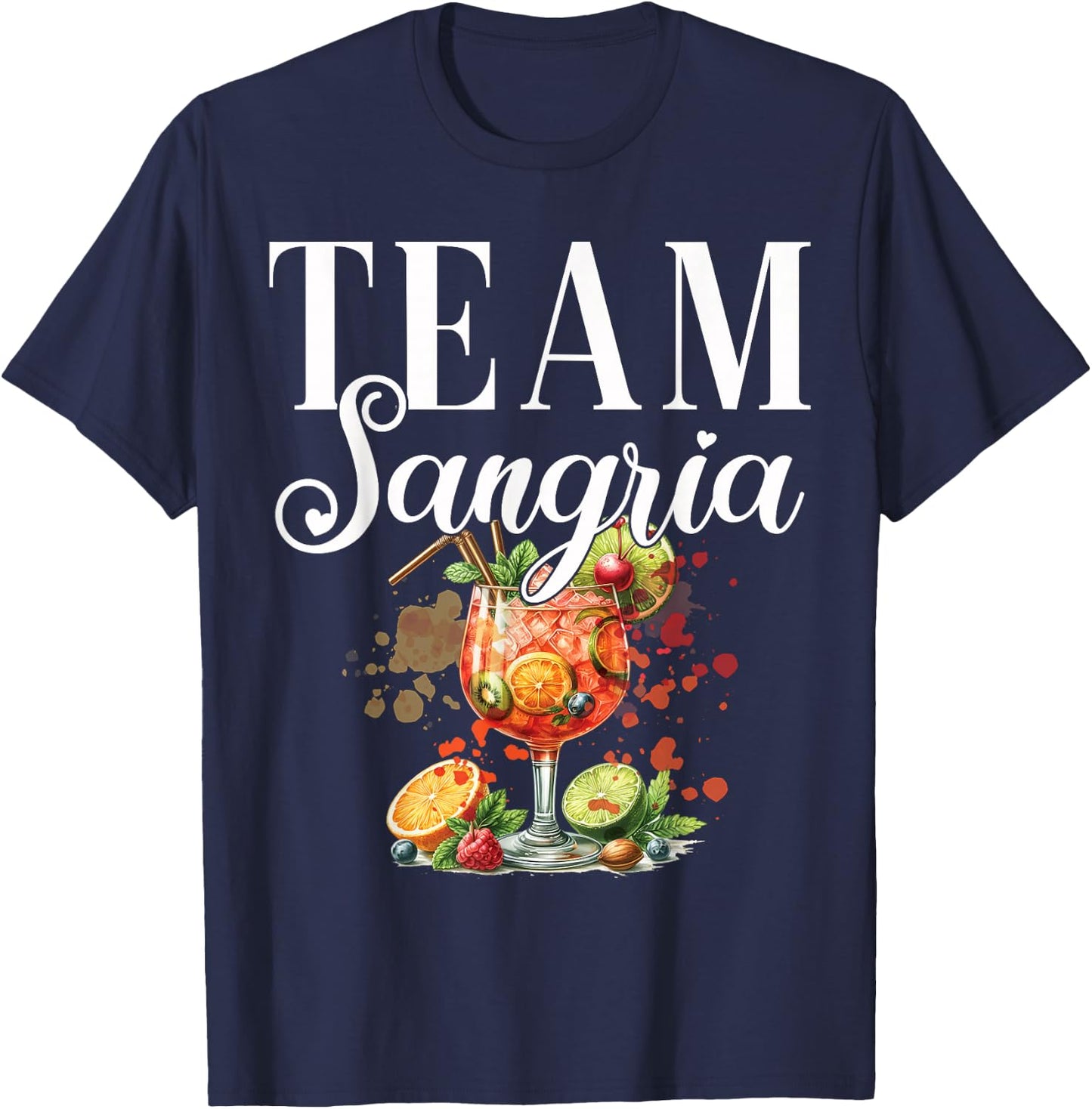 Sangria Cocktail Bartender Hen Party T-Shirt - T-Shirt | Navy