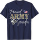 Proud Army Grandpa with Army Dog Tag US Flag Men Women T-Shirt - T-Shirt | Navy