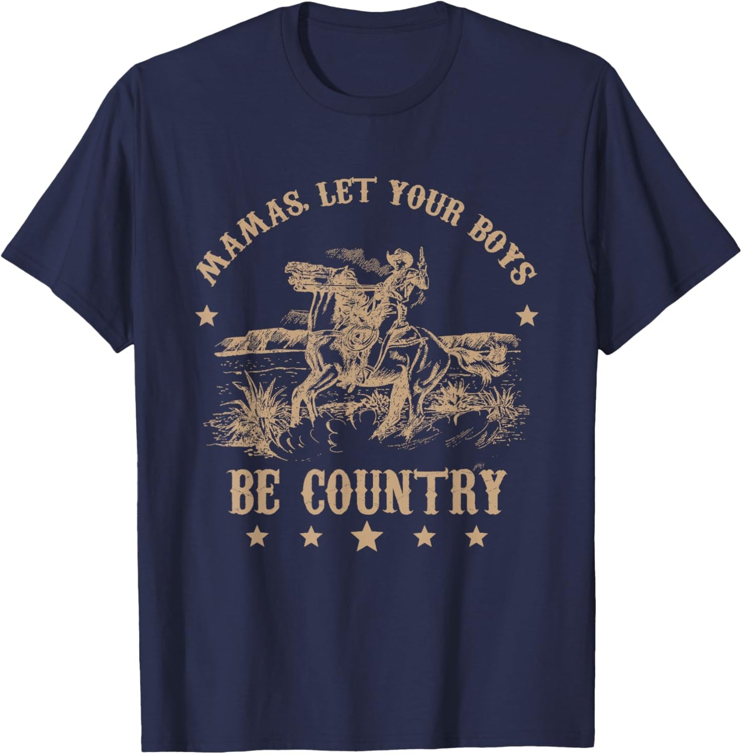 Mamas, Let Your Boys Be Country T-Shirt - T-Shirt | Navy