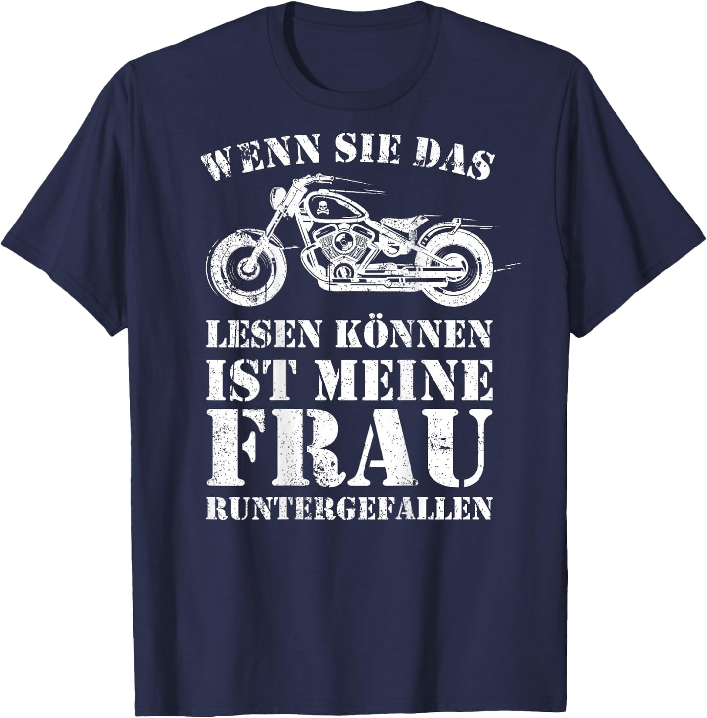Wenn Sie das Lesen Können Ist Meine Frau Heruntergefallen T-Shirt - T-Shirt | Navy