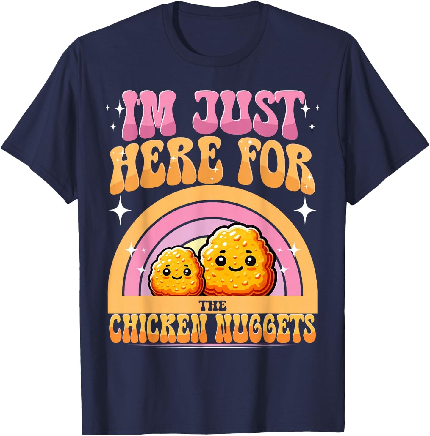 Cute Chicken Nuggets Kids T-Shirt - T-Shirt | Navy