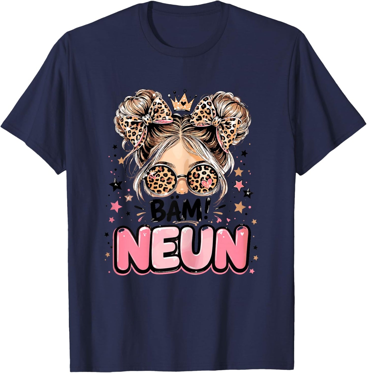 9. Geburtstag Mädchen 9 Jahre 2017 Lustig Geschenk T-Shirt - T-Shirt | Navy