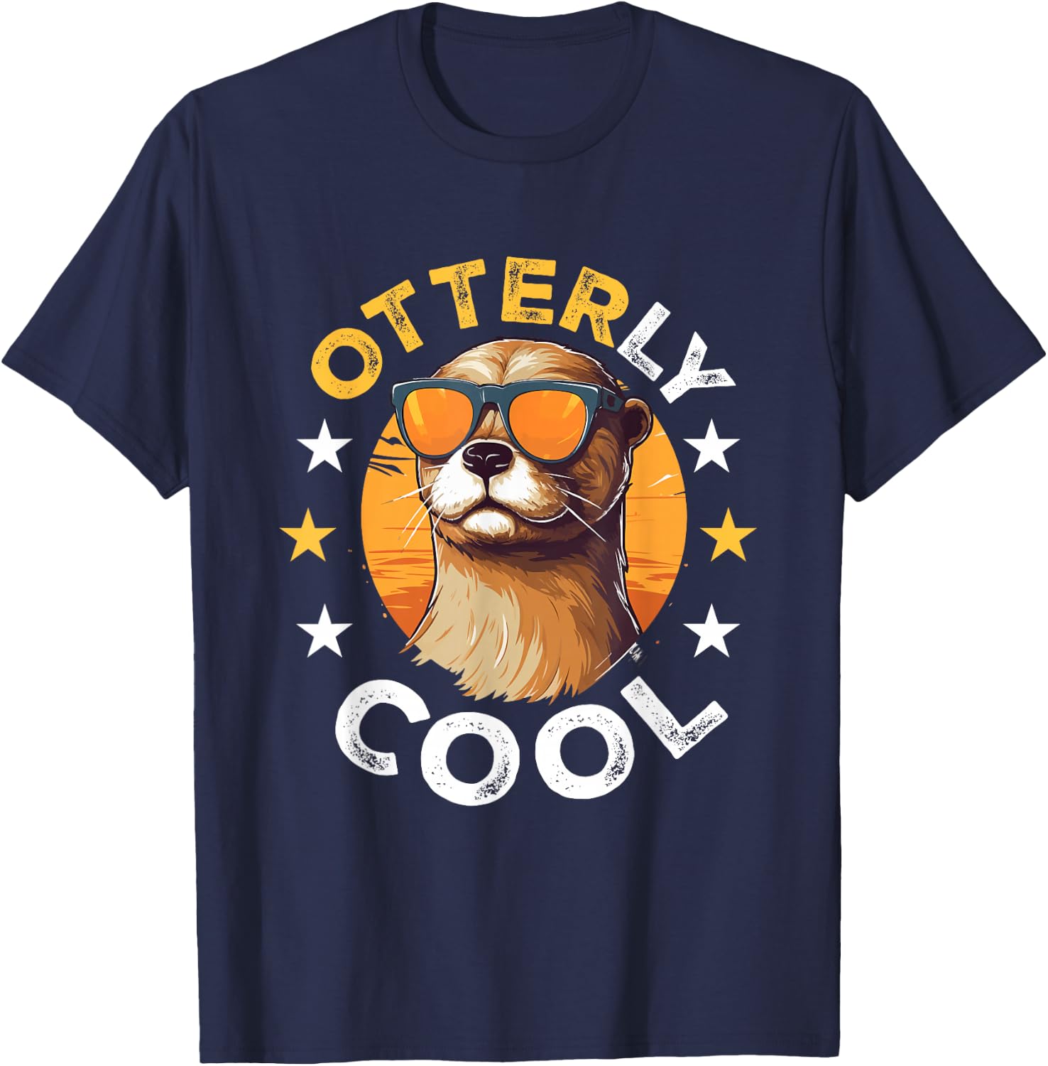 Otter Animal Kids & Adult - Otterly Cool T-Shirt - T-Shirt | Navy
