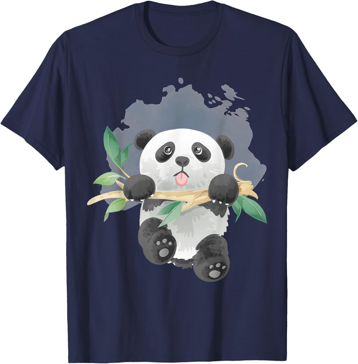 Watercolor Panda T-Shirt - T-Shirt | Navy