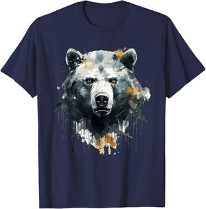 Bären Braunbär Grizzly Naturschützer Tiere Wildnis T-Shirt - T-Shirt | Navy