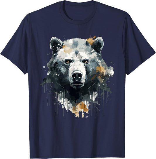 Bären Braunbär Grizzly Naturschützer Tiere Wildnis T-Shirt - T-Shirt | Navy