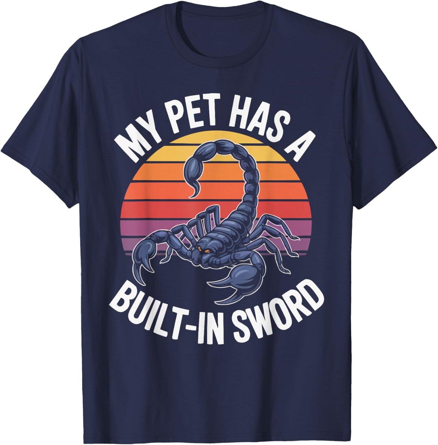 Venomous Scorpion Design Wildlife Animal Arachnid T-Shirt - T-Shirt | Navy