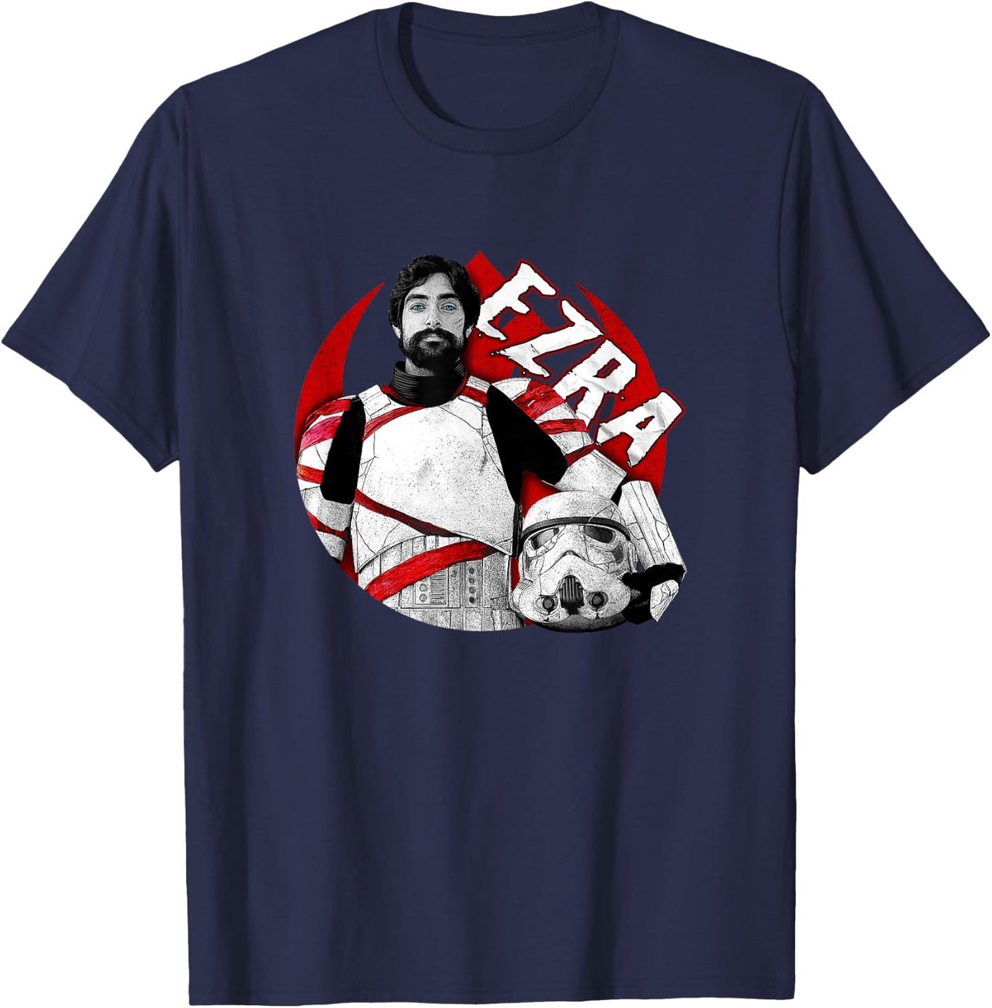 Star Wars: Ahsoka Ezra Stormtrooper Suit Vintage Portrait T-Shirt - T-Shirt | Navy
