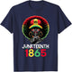 Juneteenth 1865 Celebrate Freedom Celebrating Black Women T-Shirt - T-Shirt | Navy