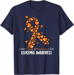 Leukemia Cancer Awareness - Leukemia Cancer Awareness - -Adults - Black - Small - Short Sleeve - - Modern - Polyester 100% T-Shirt - T-Shirt | Navy