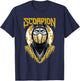 Mortal Kombat Klassic Scorpion Big Face Bust Portrait Logo T-Shirt - T-Shirt | Navy