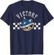 Nintendo Mario Kart Blue Shell Victory Finish Line T-Shirt - T-Shirt | Navy