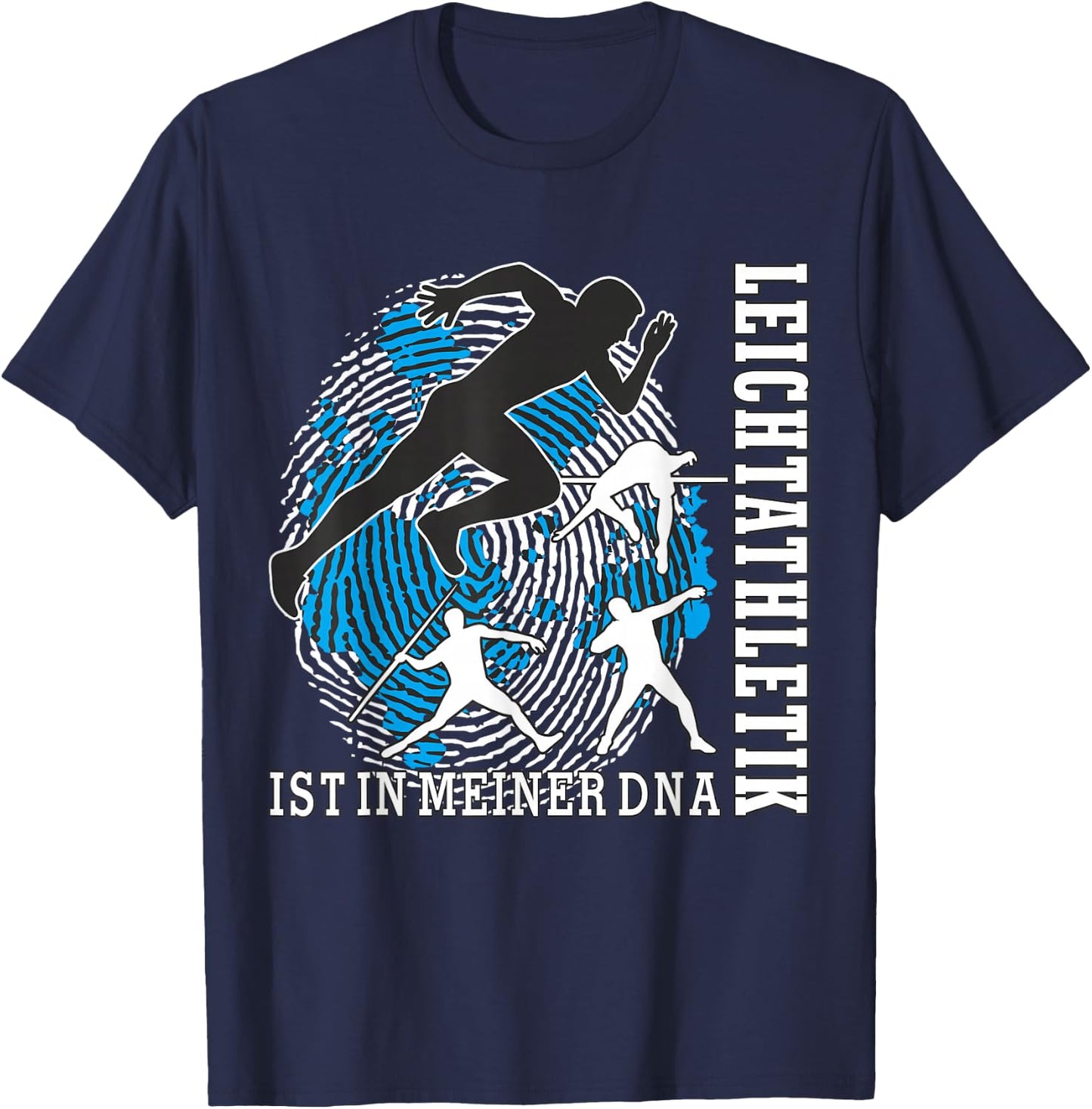 Leichtathletik ist in meiner DNA Leichtathlet Männer Jungen T-Shirt - T-Shirt | Navy