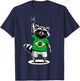 Brasilianische Flagge Waschbär Lustig Brasilien T-Shirt - T-Shirt | Navy
