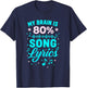 My Brain Is 80 Percent Song Lyrics with Music Notes T-Shirt - T-Shirt | Navy