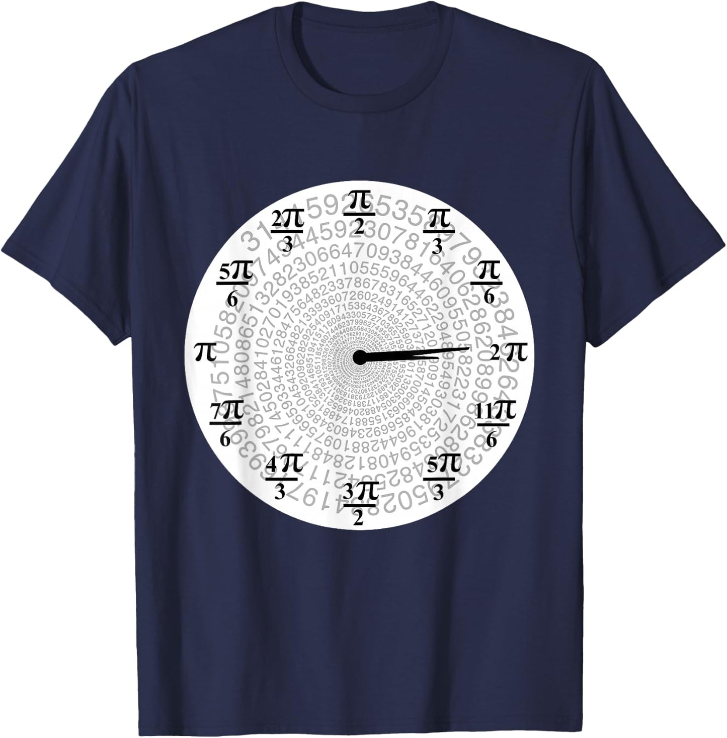 Horloge Pi 3:14 Pi Horloge analogique T-Shirt - T-Shirt | Navy