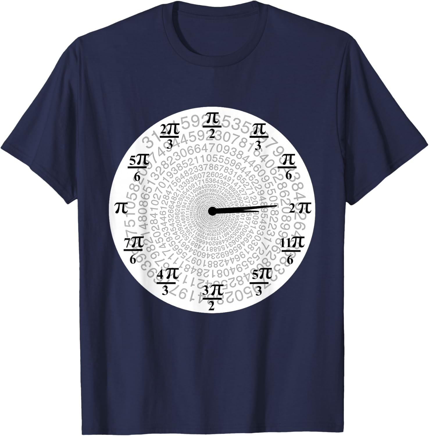 Horloge Pi 3:14 Pi Horloge analogique T-Shirt - T-Shirt | Navy
