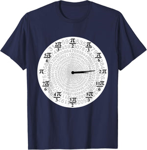 Horloge Pi 3:14 Pi Horloge analogique T-Shirt - T-Shirt | Navy