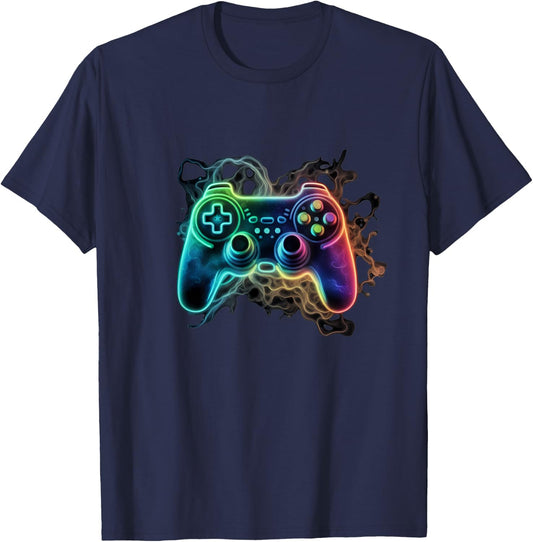 Video Games Video Game Controller Shock Lightning Bolt Gamer , black T-Shirt - T-Shirt | Navy