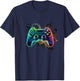 Video Games Video Game Controller Shock Lightning Bolt Gamer , black T-Shirt - T-Shirt | Navy
