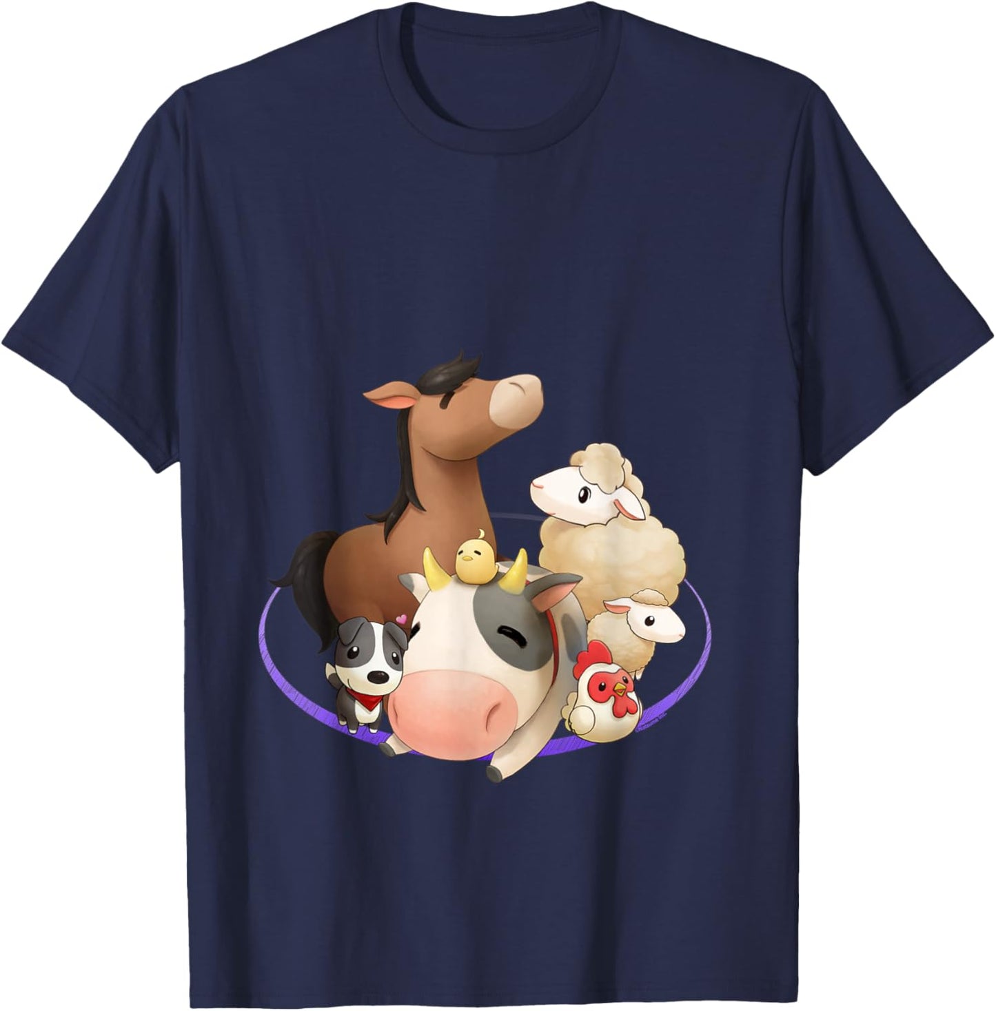 Official Harvest Moon Animal Friends T-Shirt - T-Shirt | Navy