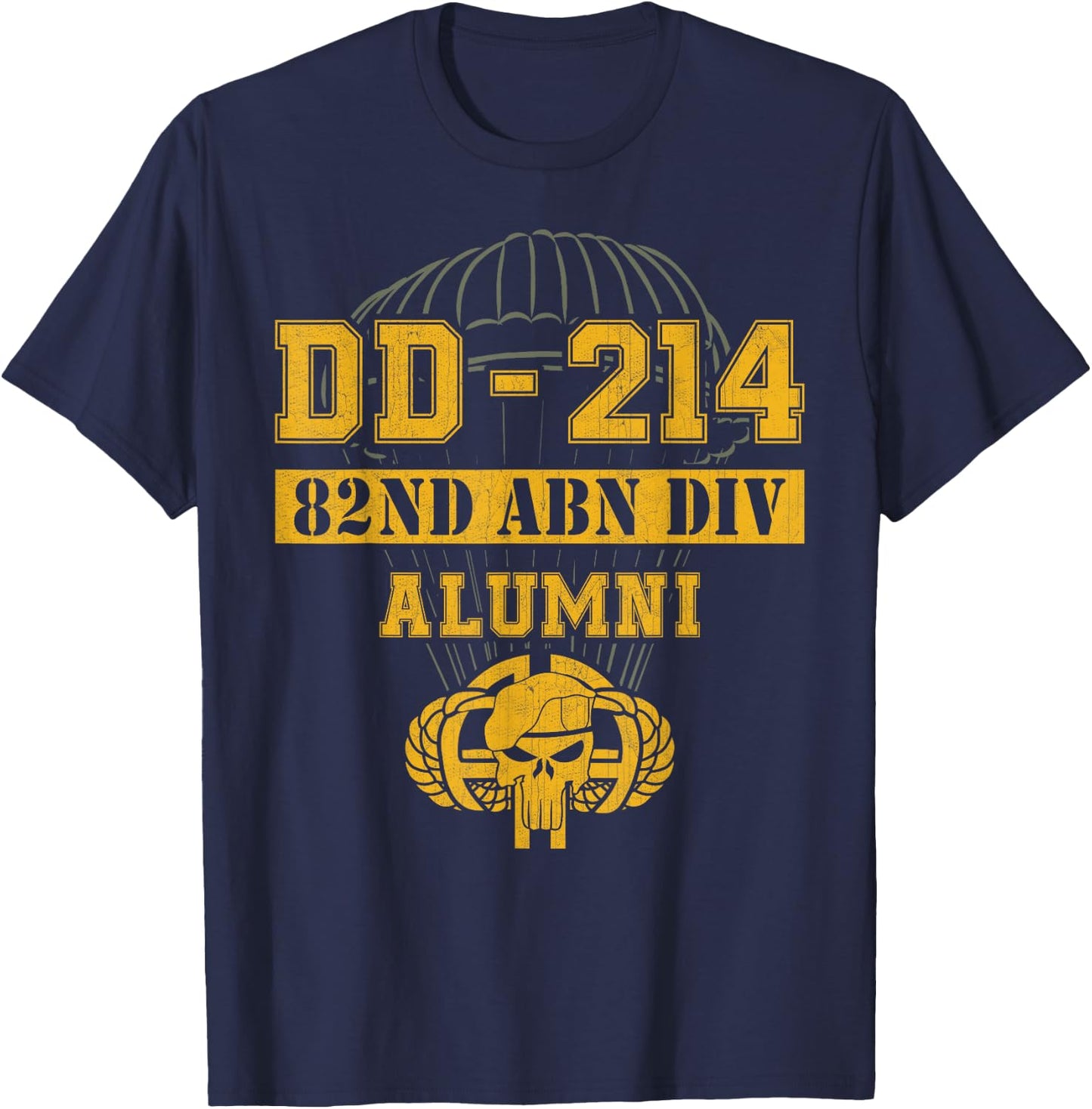 DD214 Alumni 82nd Airborne Veteran Retirement Shirts T-Shirt - T-Shirt | Navy