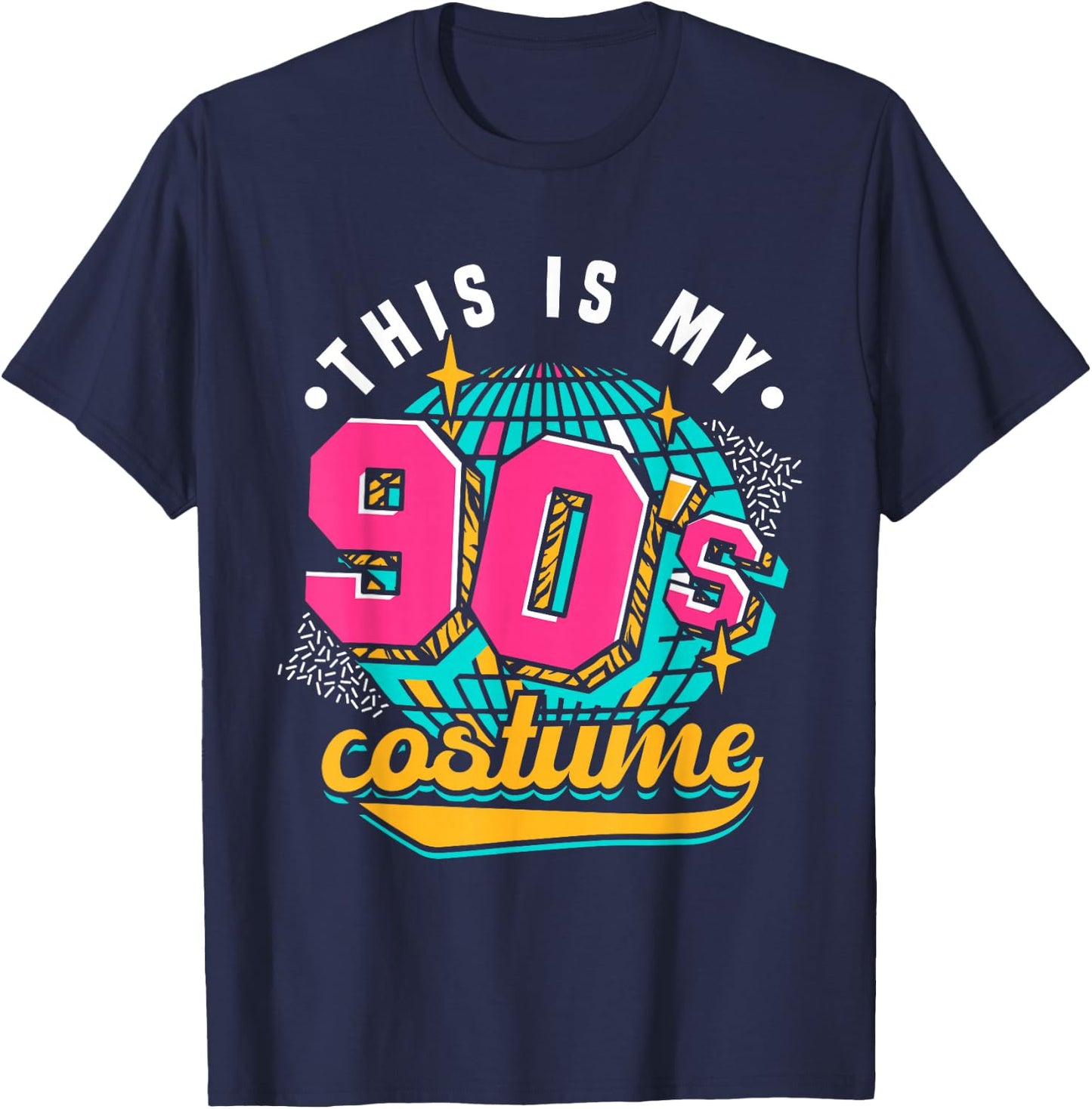 90s Fashion This Is My 90s Costume Retro Aesthetic T-Shirt - T-Shirt | Navy