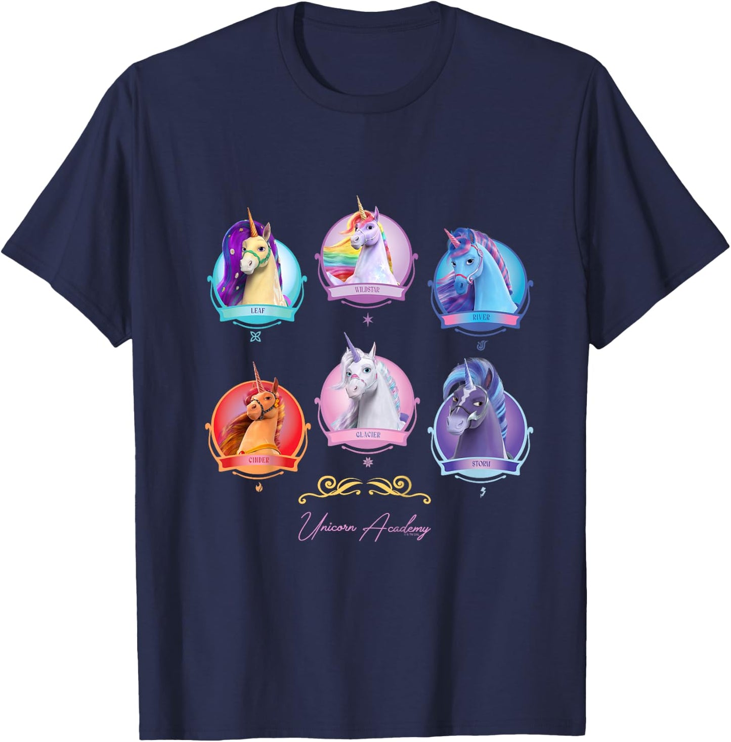 Kids Group Unicorn T-Shirt - T-Shirt | Navy