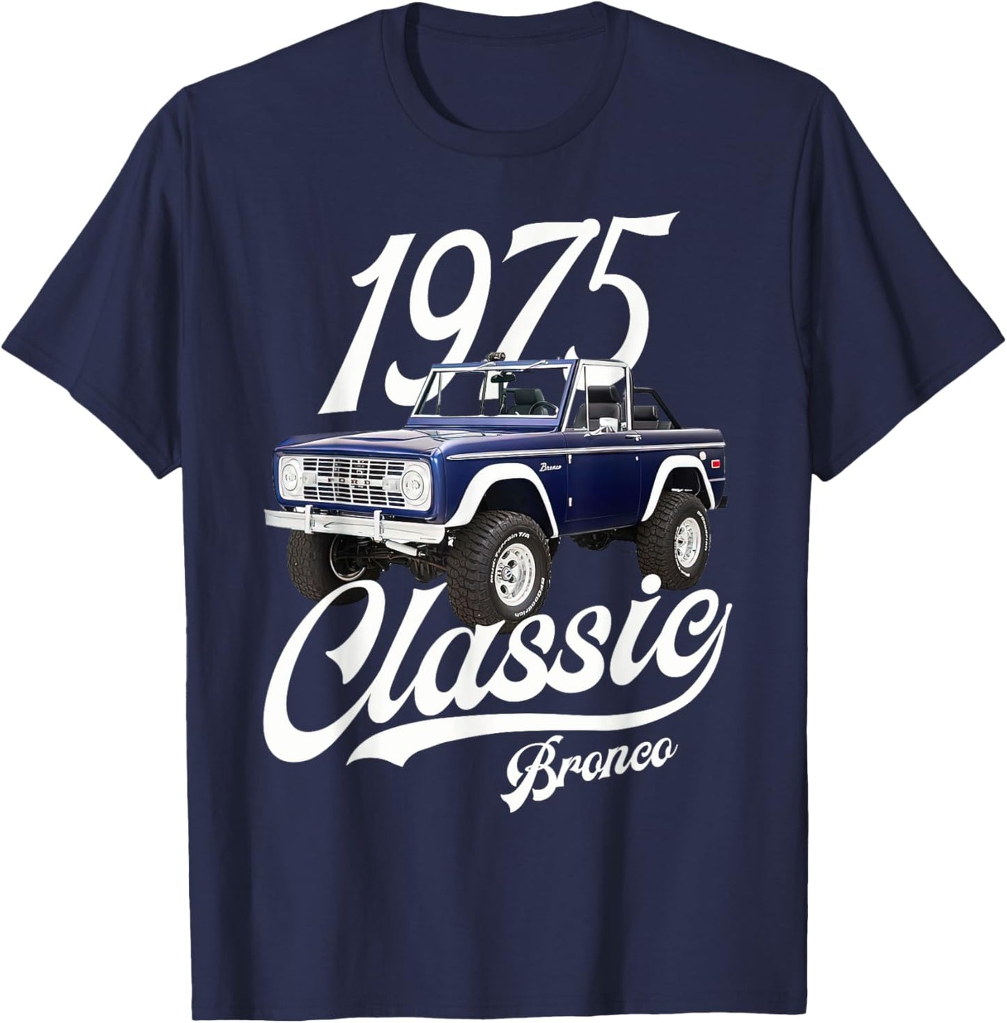 Classic bronco 1975 Navy Blue Knoxville T-Shirt - T-Shirt | Navy