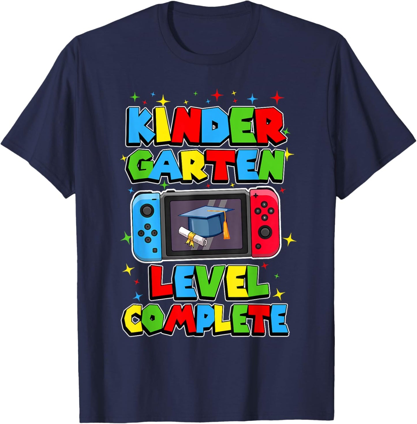 Kindergarten Level Complete Last Day Of School Graduate Boys T-Shirt - T-Shirt | Navy
