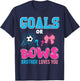 Goals or Bows Brother Loves You 2025 Soccer Gender Reveal T-Shirt - T-Shirt | Navy