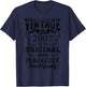 Vintage 2007 Legendary Since 2007 , grey, S T-Shirt - T-Shirt | Navy