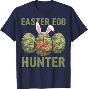 Easter Egg Hunter Camo Hunting Boys Girls Kids Toddler Funny T-Shirt - T-Shirt | Navy
