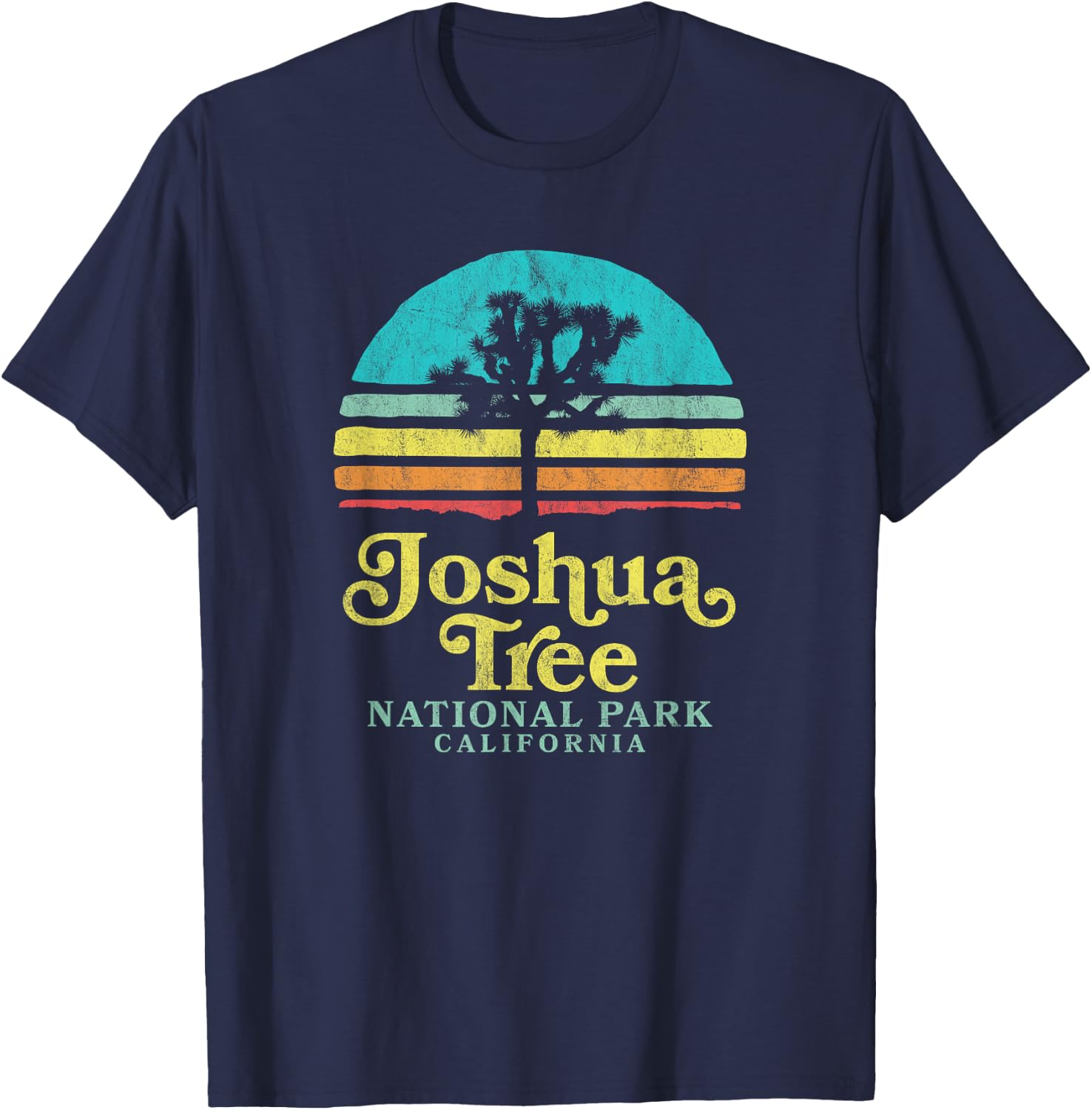 Vintage Joshua Tree National Park Retro T-Shirt - T-Shirt | Navy