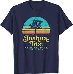 Vintage Joshua Tree National Park Retro T-Shirt - T-Shirt | Navy
