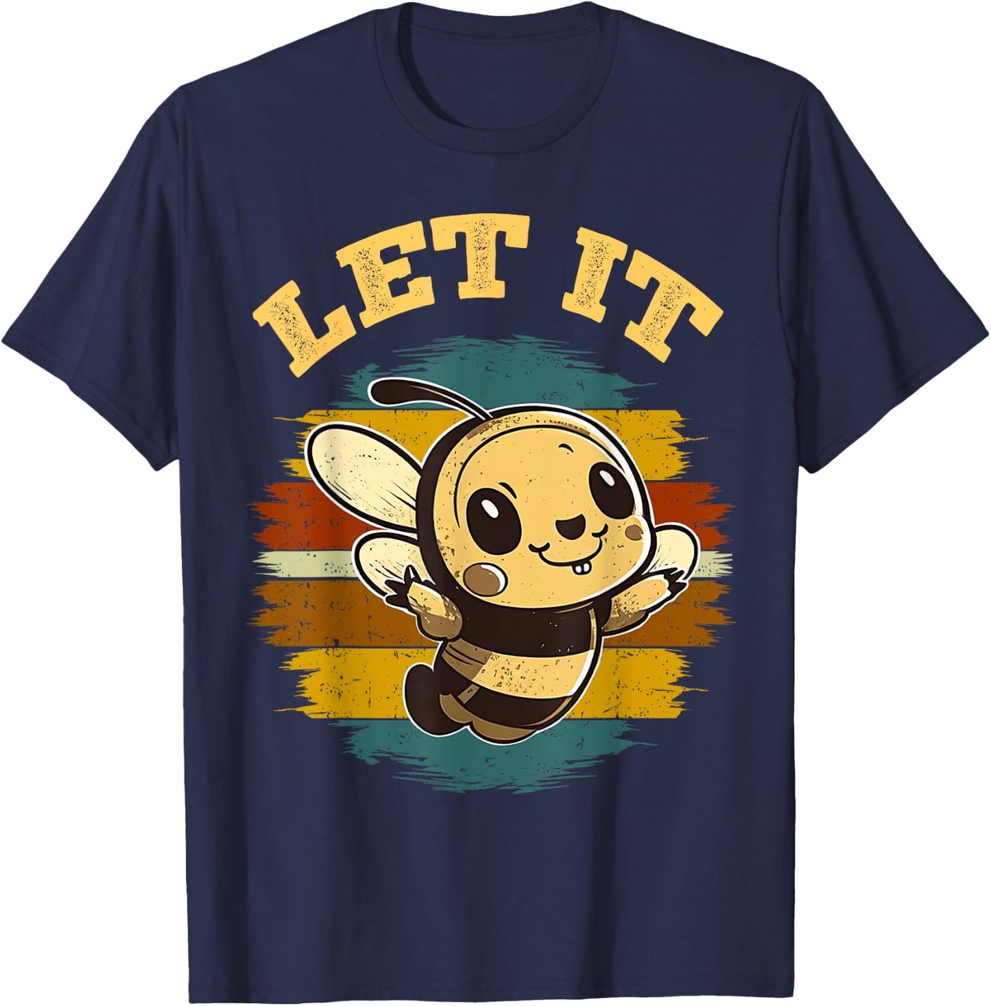 Bee Let it Beekeeper Honeybee Beekeeping T-Shirt - T-Shirt | Navy