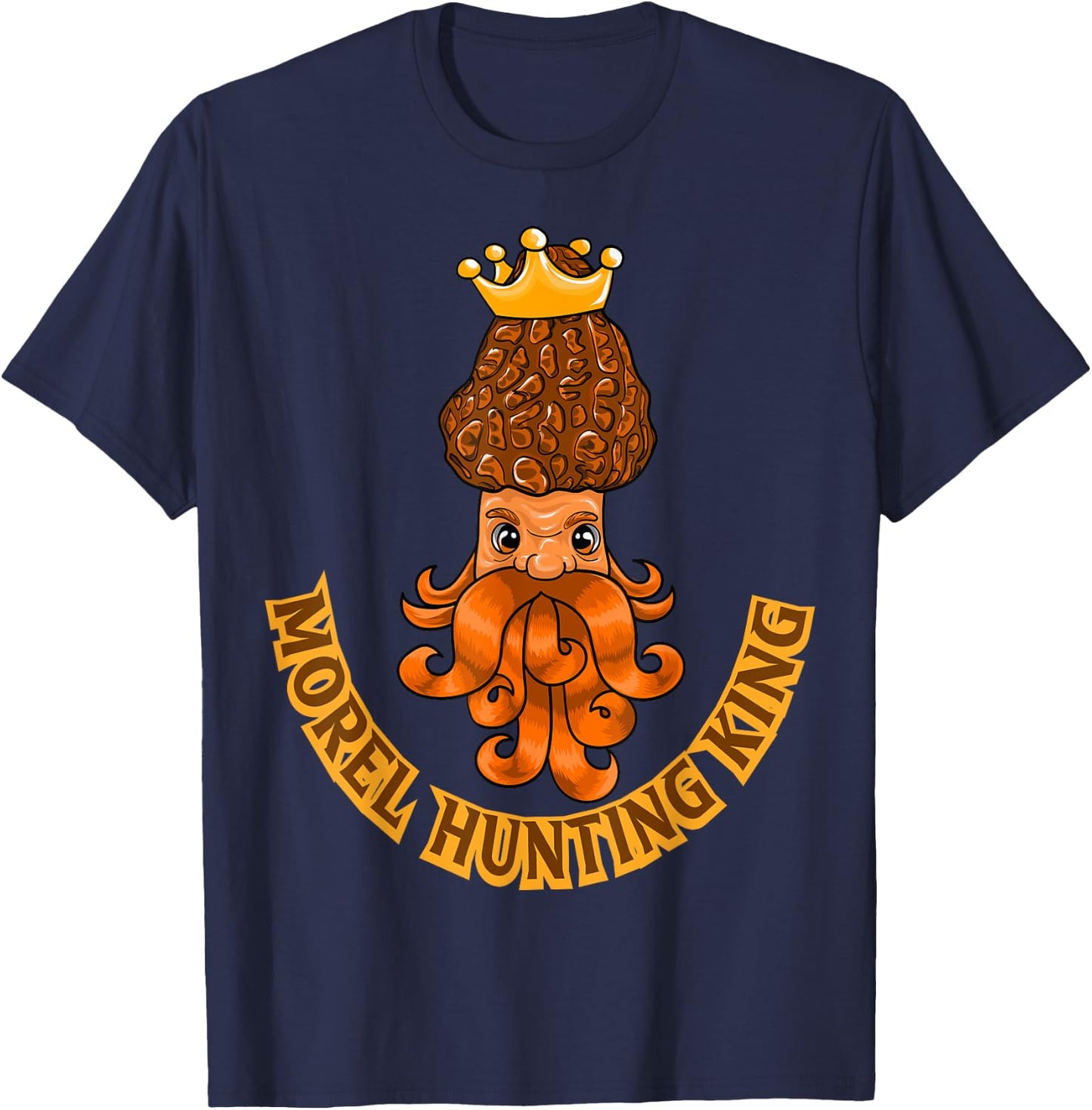 Morel Hunting Funny Mushroom Fungi Morel Hunting T-Shirt - T-Shirt | Navy