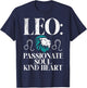Leo passionate Sould kind Heart Leo Zodiac T-Shirt - T-Shirt | Navy