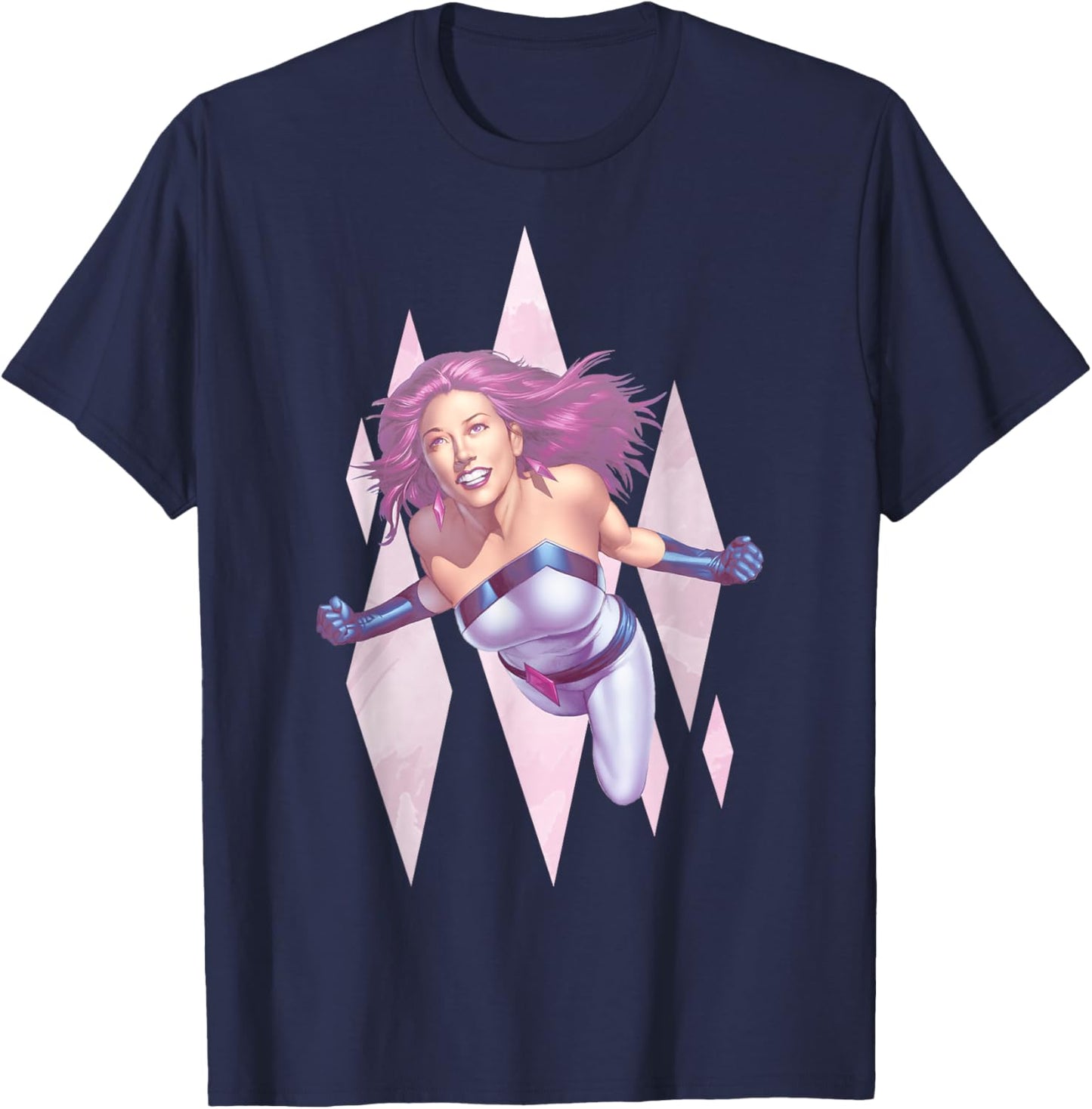 Marvel Jewel Jessica Jones In Flight Diamond Graphic T-Shirt - T-Shirt | Navy