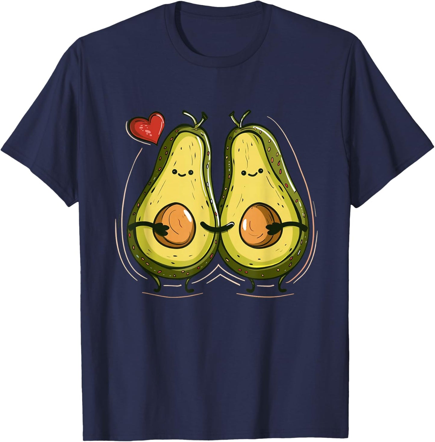 Funny Avocado Couple Costume for Boys and Girls , black T-Shirt - T-Shirt | Navy