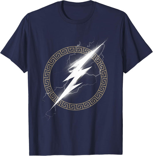 Zeus, ancient Greek god, lightning symbol , Black, S T-Shirt - T-Shirt | Navy