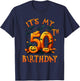 Boo It's My 50th Birthday Halloween Pumpkin 50 Years Old T-Shirt - T-Shirt | Navy