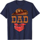 Dad Western Birthday Cowboy Cowgirl Family Matching T-Shirt - T-Shirt | Navy