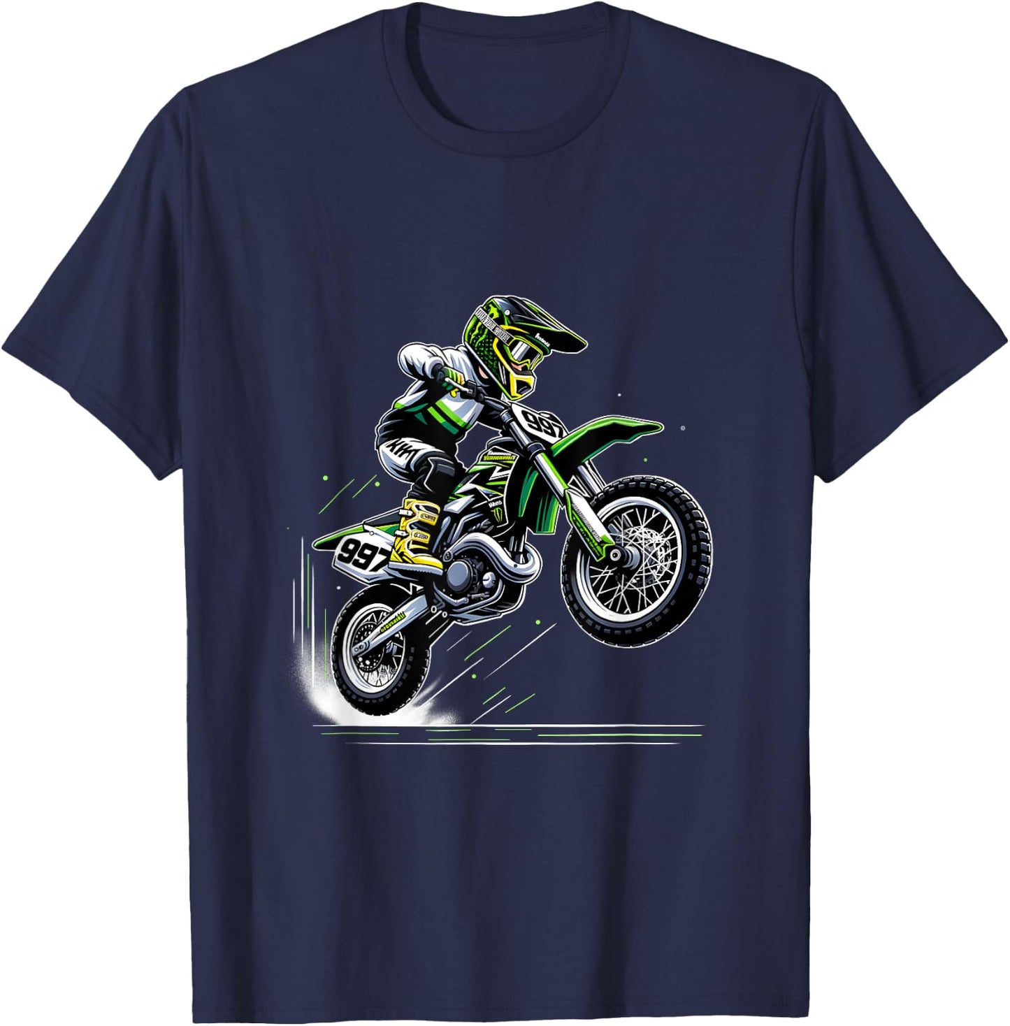 Motorcross Jungen Dirtbike T-Shirt - T-Shirt | Navy