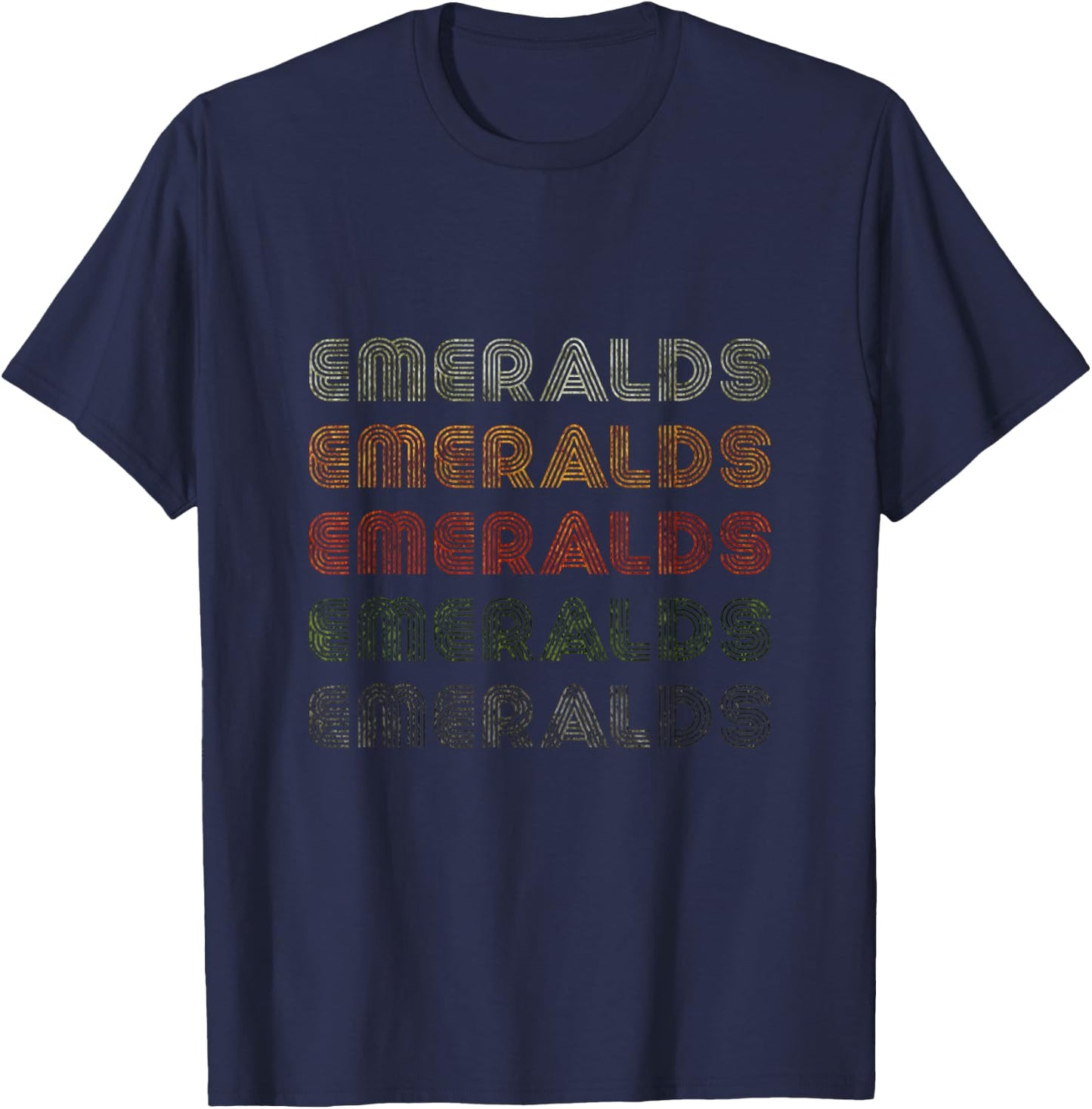 Love Heart Emeralds Grunge Vintage Style Black Emeralds T-Shirt - T-Shirt | Navy